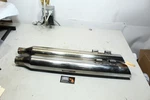 93-16 Harley Touring Oem Slip On Muffler Set Slash Down W/ Baffles Chrome 3.5". Fixed Price $120.00.