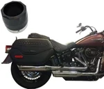 Tab 3.5" Short Chrome Slip-on Muffler Black Straight Tip Zombie Baffle M8 Sof.... Fixed Price $499.95.