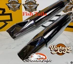 Oem 80-99 Evo Harley-davidon Deluxe Fatboy, Softail Fishtail Mufflers Exhaust. Fixed Price $199.95.