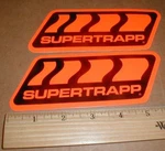 Supertrapp Mufflers Racing Dirt Bike Motorcycle Atv 5" Sticker Decal Pair Orange. Fixed Price $35.00.