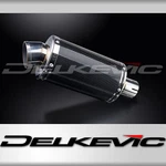 Delkevic Slip On 14" Oval Stainless Motorcycle Exhaust Muffler With Strap. Fixed Price $238.99.