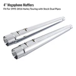 4" Megaphone Tappered Slip Dual Exhaust Fit For Harley Road King 1995-2016. Fixed Price $199.99.