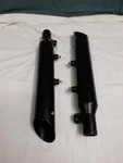 New Rush Performance Slip Mufflers 2" Baloney Cut Black Part# 62-6116. Fixed Price $199.99.
