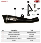In Stock M4 Exhaust Slip-on Muffler 2009-2024 Kawasaki ZX-6R KA6922-GP19. Fixed Price $392.00.
