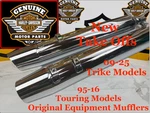 Oem 94-16 Harley Touring Slash Cut 3.5" Original Equipment Mufflers Chrome. Fixed Price $149.95.