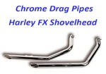 2" Exhaust Drag Pipes Harley Shovelhead Fxwg Fxe Super Glide Low Rider. Fixed Price $99.95.
