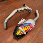 Silver Exhaust Full System Stainless Pipe 4.1 For Kawasaki KLX110R -. Fixed Price $239.40.