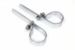 Chrome 2-1/2 Muffler Clamp Set Harley Davidson By V-twin. Fixed Price $37.53.