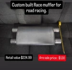 Full Racing Muffler 2.5 Dual In/out Pro-touring Exhaust.. Fixed Price $140.00.
