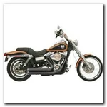 Bassani Fire Power Black Exhaust Harley Dyna 2006 Fluted Tips Pipes Fxd. Fixed Price $499.99.