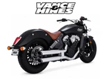 Vance & Hines Twin Slash 3" Chrome Slip-on Exhaust For 15-20 Indian Scout/bobber. Fixed Price $879.95.