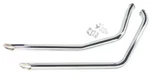 Chrome Slash Cut 2" Drag Pipes Exhaust For 86-06 Harley Softail Flst Fxst 90025. Fixed Price $93.72.