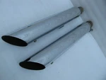 Harley Davidson Rush Chrome Mufflers Softail Fat Boy Deuce Se Springer 26401-200. Fixed Price $200.00.