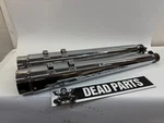 Harley Chrome Shark Road Megaphone 95-16 Touring Slip-on Mufflers. Fixed Price $158.40.