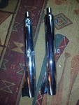 Harley Davidson Mufflers Flsts Heritage Softail Springer 65655-97 & 65679-97. Fixed Price $675.00.