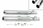 Chrome Slip Muffler Set With Tips For Harley Davidson By V-twin. Fixed Price $179.90.