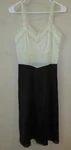 Vintage 50-60S American Maid Ivory Black Two Tone Slip Size 34 Nylon Yarn Pin Up. Fixed Price $19.99.