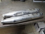 Vance & Hines Twin Slash Slip-on Oval Mufflers Fits: Harley Davidson 0725RC. Fixed Price $299.99.