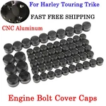 Cnc Engine Bolt Cover Caps For Harley Softail Electra Road Glide King Tri. Fixed Price $37.87.