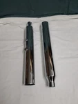 New Rush Chrome Performance Slip On Mufflers 2" Baffle Straight Part# 16403-200. Fixed Price $199.99.