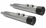 Bassani 4" Straight-can Chrome Slip-on Mufflers W/black End Caps (1F7DNT5). Fixed Price $719.62.