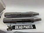 Harley Chrome Blunt Cut Nice M8 Softail Stock Slip-on Mufflers 64901382. Fixed Price $120.00.