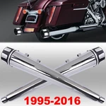 4" Cnc Megaphone Slip-on Mufflers Exhaust For Harley 1995-16 Road King Glide Cvo. Fixed Price $131.95.