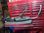 2000-2004 Oem Harley Screamin Eagle Dual Chrome Exhaust Pipes 80258-99A Dyna Fxd. Fixed Price $425.00.