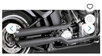 New Unopened Vance & Hines Twin Slash Round Slip Ons, Black, 16843 *. Fixed Price $398.00.