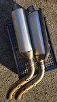 Ducati Monster S4RS Oem Exhaust Mufflers 2007 2008 Stock Silencers ZDM-A41. Fixed Price $299.00.