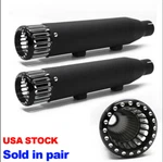 3-1/4" Slip-on Exhaust Muffler Pipe W/ Racing Cap For Harley Sportster 14-15 Bla. Fixed Price $357.20.