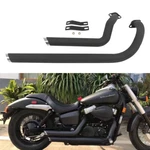 Shortshots Staggered Exhaust Pipe Kit Black For Honda Shadow 750 VT400. Fixed Price $154.85.