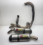 08-13 Ducati 1098 1198 848 Full Oem Exhaust Akrapovic Titanium Twin Silencer. Fixed Price $1299.00.
