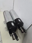 Genuine Harley Davidson M8 Fxfb Softail Mufflers W/ Heat Shields 64900720A. Fixed Price $49.99.