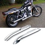 2X 20'' Slip-on Exhaust Muffler Pipe Slash-cut For Harley Dyna Wide Glide Fxdwg. Fixed Price $109.16.