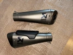 Ducati Panigale V4 Akrapovic Race Slip Mufflers Exhaust Carbon Shield. Fixed Price $1875.00.