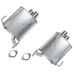 L&r Dual Rear Mufflers For 2012 2013 2014 Subaru Impreza 2.5L Turbo Wrx Door. Fixed Price $319.00.