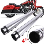 4" Chrome Slip On Mufflers For Harley Touring Road King Glide Exhaust Pipe 95-16. Fixed Price $152.95.