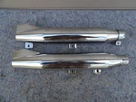 Vintage Evo Harley Softail Heritage Fishtail Exhaust Mufflers 65381-89 65689-89. Fixed Price $149.00.