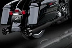Components Rcx 4.5" Gatlin Black W/ Eclipse Tips Slip Mufflers Harley Flh. Fixed Price $674.96.