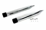 V-twin Chrome Muffler Set With Black Gun Barrel End Ti 30-4095. Fixed Price $303.51.