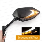 Sequent Two-color Led Mirror Carbon Style M10 1.5 Adapter Fits Bmw F650GS F800GS. Fixed Price $181.40.