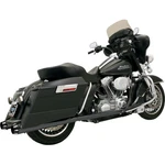 Bassani Xhaust 1801-0579 FLH-517LRB Megaphone Slip-on Mufflers Blk/blk. Fixed Price $689.65.