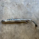 1972 Honda CL70 K3, Damaged Muffler Exhaust Pipe #18300-111-977. Fixed Price $150.00.