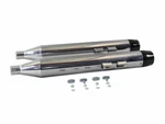 V-twin Chrome Muffler Set With Black Medium Tapered En 30-4053. Fixed Price $303.51.