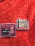 Two Cards. Kington 32GB Sandisk 64GB Cf. Genuine. Fixed Price $62.35.