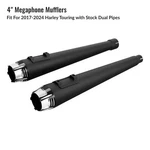 4" Slip-on Megaphone Exhaust Pipes Mufflers W/ End Caps Fit For Harley Touring. Fixed Price $199.99.