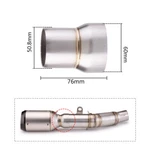 Stainless Steel Motorcycle Exhaust Pipe Adapter Connector Tube 51MM 60MM. Fixed Price $12.59.