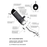 Rear Muffler Spare Part Leovince Exhaust System S0457/S10410 54MM 300MM. Fixed Price $567.96.