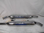 2002-2005 Triumph Bonneville T100 Left & Right Exhaust Mufflers Silencer Chrome. Fixed Price $249.00.